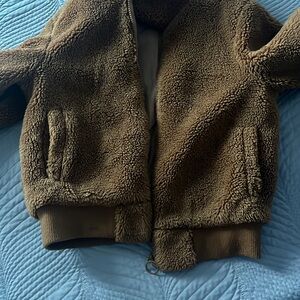 Ci Sono Brown Sherpa Puffer Jacket